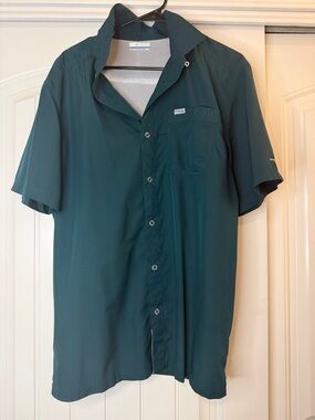 Columbia Men's Short-Sleeve Button Shirt - Deep Teal